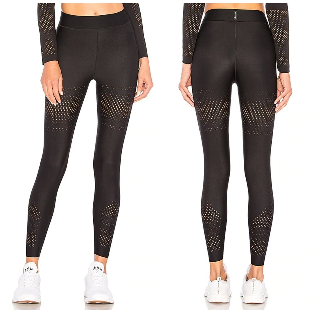 Ultracor Black perforated Splinter Silk Leggings